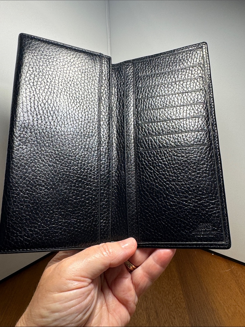 Versace Black Leather Wallet with Gold Medallion - Picture 5 of 9